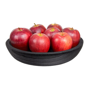 QUVIO Rond dienblad - Hout - ø28 cm - Zwart
