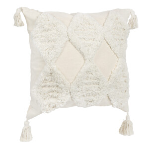 QUVIO Sierkussen Bohemian met franjes - Gevuld - 45 x 45 cm