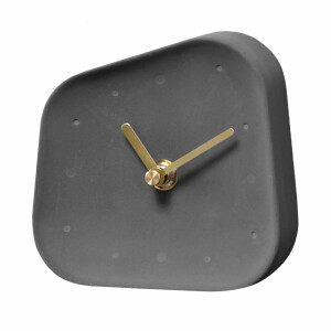 QUVIO Tafelklok 3,5 x 11,5 x 11,5 cm - Antraciet