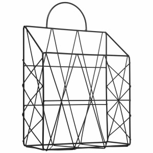 QUVIO Tijdschriftenrek voor wandmontage - Draadstaal - 10.5 x 25 x 37 cm