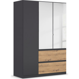 rauch Draaideurkast Kledingkast Kast Garderobe Wasmand COSTA in 3 Breedtes met spiegel, greeploos front en push-to-open functie made in germany