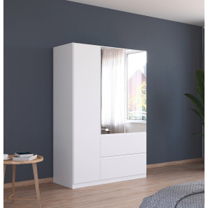 rauch Draaideurkast Kledingkast Kast Garderobe Wasmand COSTA in 3 Breedtes met spiegel, greeploos front en push-to-open functie made in germany