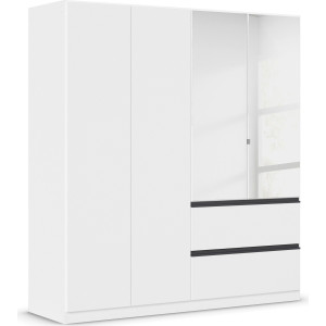 rauch Draaideurkast Kledingkast Kast Garderobe Wasmand COSTA in 3 Breedtes met spiegel, greeploos front en push-to-open functie made in germany