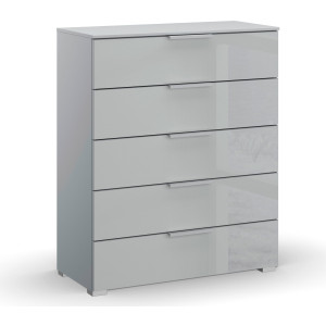 rauch Kast Skat Meridian met 5 laden met glazen front in elegant design