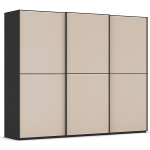 rauch Schuifdeurkast Kledingkast Kast Garderobe Slaapkamerkast SCALE-DUO edel tweedelige deuren glas-front met 3 sierlijsten made in germany