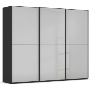 rauch Schuifdeurkast Kledingkast Kast Garderobe Slaapkamerkast SCALE-DUO edel tweedelige deuren glas-front met 3 sierlijsten made in germany