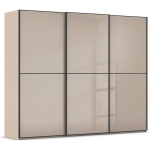 rauch Schuifdeurkast Kledingkast Kast Garderobe Slaapkamerkast SCALE-DUO edel tweedelige deuren glas-front met 3 sierlijsten made in germany