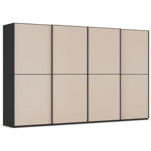 rauch Schuifdeurkast Kledingkast Kast Garderobe Slaapkamerkast SCALE-DUO edel tweedelige deuren glas-front met 3 sierlijsten made in germany