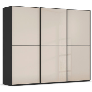 rauch Schuifdeurkast Kledingkast Kast Garderobe Slaapkamerkast SCALE-DUO edel tweedelige deuren glas-front met 3 sierlijsten made in germany