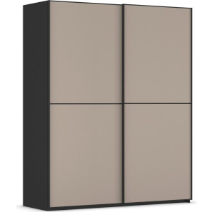 rauch Schuifdeurkast Kledingkast Kast Garderobe Slaapkamerkast SCALE-DUO edel tweedelige deuren glas-front met 3 sierlijsten made in germany