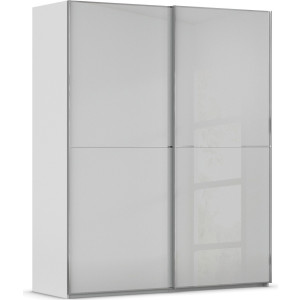 rauch Schuifdeurkast Kledingkast Kast Garderobe Slaapkamerkast SCALE-DUO edel tweedelige deuren glas-front met 3 sierlijsten made in germany