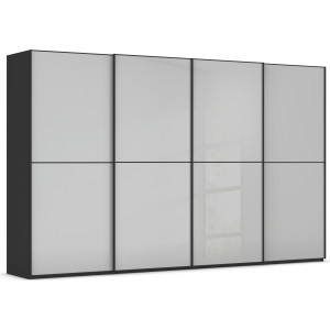 rauch Schuifdeurkast Kledingkast Kast Garderobe Slaapkamerkast SCALE-DUO edel tweedelige deuren glas-front met 3 sierlijsten made in germany