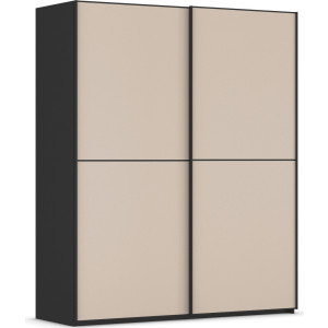 rauch Schuifdeurkast Kledingkast Kast Garderobe Slaapkamerkast SCALE-DUO edel tweedelige deuren glas-front met 3 sierlijsten made in germany