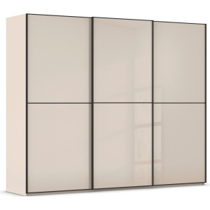 rauch Schuifdeurkast Kledingkast Kast Garderobe Slaapkamerkast SCALE-DUO edel tweedelige deuren glas-front met 3 sierlijsten made in germany