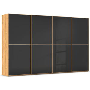 rauch Schuifdeurkast Kledingkast Kast Garderobe Slaapkamerkast SCALE-DUO edel tweedelige deuren glas-front met 3 sierlijsten made in germany