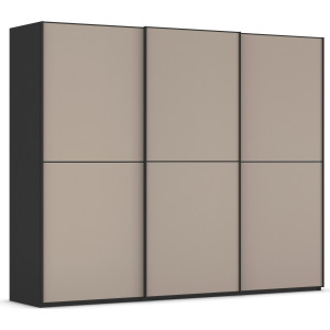 rauch Schuifdeurkast Kledingkast Kast Garderobe Slaapkamerkast SCALE-DUO edel tweedelige deuren glas-front met 3 sierlijsten made in germany