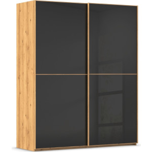 rauch Schuifdeurkast Kledingkast Kast Garderobe Slaapkamerkast SCALE-DUO edel tweedelige deuren glas-front met 3 sierlijsten made in germany