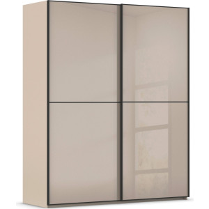 rauch Schuifdeurkast Kledingkast Kast Garderobe Slaapkamerkast SCALE-DUO edel tweedelige deuren glas-front met 3 sierlijsten made in germany