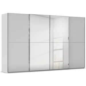 rauch Schuifdeurkast Kledingkast Kast Garderobe Slaapkamerkast SCALE-DUO edel tweedelige deuren spiegel/glas-mix 3 sierlijsten made in germany