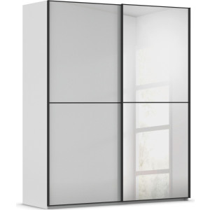 rauch Schuifdeurkast Kledingkast Kast Garderobe Slaapkamerkast SCALE-DUO edel tweedelige deuren spiegel/glas-mix 3 sierlijsten made in germany