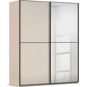 rauch Schuifdeurkast Kledingkast Kast Garderobe Slaapkamerkast SCALE-DUO edel tweedelige deuren spiegel/glas-mix 3 sierlijsten made in germany