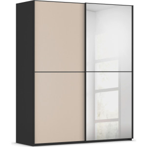 rauch Schuifdeurkast Kledingkast Kast Garderobe Slaapkamerkast SCALE-DUO edel tweedelige deuren spiegel/glas-mix 3 sierlijsten made in germany