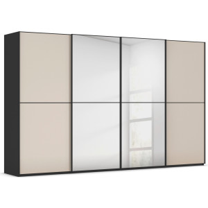 rauch Schuifdeurkast Kledingkast Kast Garderobe Slaapkamerkast SCALE-DUO edel tweedelige deuren spiegel/glas-mix 3 sierlijsten made in germany