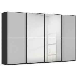 rauch Schuifdeurkast Kledingkast Kast Garderobe Slaapkamerkast SCALE-DUO edel tweedelige deuren spiegel/glas-mix 3 sierlijsten made in germany
