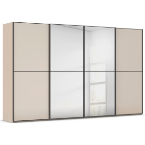 rauch Schuifdeurkast Kledingkast Kast Garderobe Slaapkamerkast SCALE-DUO edel tweedelige deuren spiegel/glas-mix 3 sierlijsten made in germany