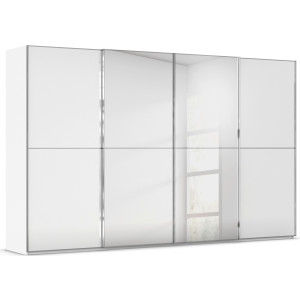rauch Schuifdeurkast Kledingkast Kast Garderobe Slaapkamerkast SCALE-DUO edel tweedelige deuren spiegel/glas-mix 3 sierlijsten made in germany