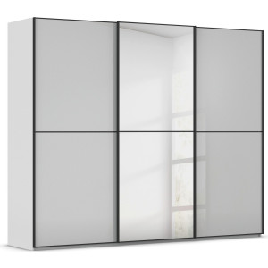 rauch Schuifdeurkast Kledingkast Kast Garderobe Slaapkamerkast SCALE-DUO edel tweedelige deuren spiegel/glas-mix 3 sierlijsten made in germany