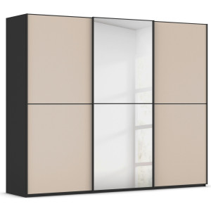 rauch Schuifdeurkast Kledingkast Kast Garderobe Slaapkamerkast SCALE-DUO edel tweedelige deuren spiegel/glas-mix 3 sierlijsten made in germany