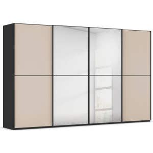 rauch Schuifdeurkast Kledingkast Kast Garderobe Slaapkamerkast SCALE-DUO edel tweedelige deuren spiegel/glas-mix 3 sierlijsten made in germany