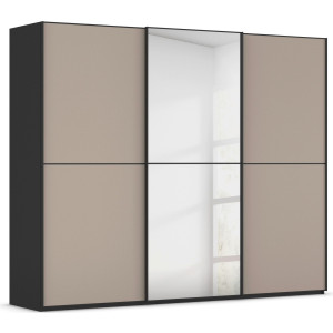 rauch Schuifdeurkast Kledingkast Kast Garderobe Slaapkamerkast SCALE-DUO edel tweedelige deuren spiegel/glas-mix 3 sierlijsten made in germany