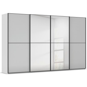 rauch Schuifdeurkast Kledingkast Kast Garderobe Slaapkamerkast SCALE-DUO edel tweedelige deuren spiegel/glas-mix 3 sierlijsten made in germany