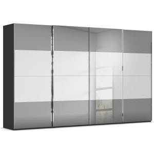 rauch Schuifdeurkast Kledingkast Kast Garderobe Slaapkamerkast SCALE-FYRA edel vierdelige deuren front spiegel-mix veel kleuren made in germany