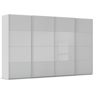 rauch Schuifdeurkast Kledingkast Kast Garderobe Slaapkamerkast SCALE-FYRA edel vierdelige deuren glas mat/glanzend veel kleuren made in germany