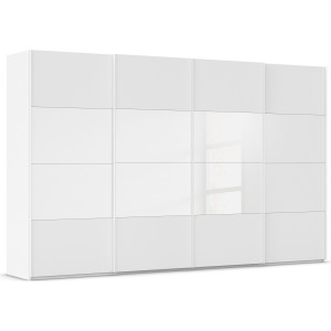 rauch Schuifdeurkast Kledingkast Kast Garderobe Slaapkamerkast SCALE-FYRA edel vierdelige deuren glas mat/glanzend veel kleuren made in germany