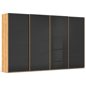 rauch Schuifdeurkast Kledingkast Kast Garderobe Slaapkamerkast SCALE-FYRA edel vierdelige deuren met glas-front veel kleuren made in germany