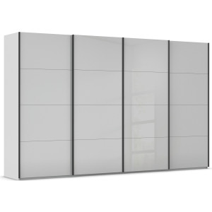 rauch Schuifdeurkast Kledingkast Kast Garderobe Slaapkamerkast SCALE-FYRA edel vierdelige deuren met glas-front veel kleuren made in germany