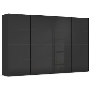 rauch Schuifdeurkast Kledingkast Kast Garderobe Slaapkamerkast SCALE-FYRA edel vierdelige deuren met glas-front veel kleuren made in germany