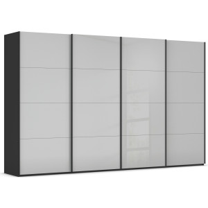 rauch Schuifdeurkast Kledingkast Kast Garderobe Slaapkamerkast SCALE-FYRA edel vierdelige deuren met glas-front veel kleuren made in germany