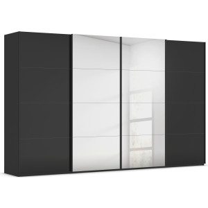 rauch Schuifdeurkast Kledingkast Kast Garderobe Slaapkamerkast SCALE-FYRA edel vierdelige deuren spiegel/glas-mix veel kleuren made in germany
