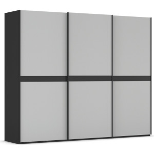 rauch Schuifdeurkast Kledingkast kast garderobe slaapkamerkast SCALE-LINE edel uiterlijk met buikband in corpuskleur met glasfront made in germany