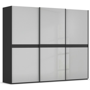 rauch Schuifdeurkast Kledingkast kast garderobe slaapkamerkast SCALE-LINE edel uiterlijk met buikband in corpuskleur met glasfront made in germany