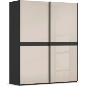 rauch Schuifdeurkast Kledingkast kast garderobe slaapkamerkast SCALE-LINE edel uiterlijk met buikband in corpuskleur met glasfront made in germany