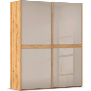 rauch Schuifdeurkast Kledingkast kast garderobe slaapkamerkast SCALE-LINE edel uiterlijk met buikband in corpuskleur met glasfront made in germany