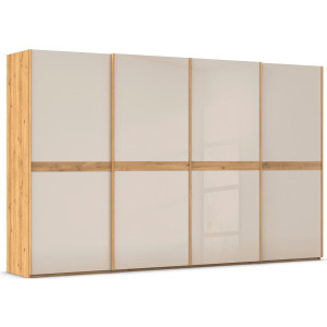 rauch Schuifdeurkast Kledingkast kast garderobe slaapkamerkast SCALE-LINE edel uiterlijk met buikband in corpuskleur met glasfront made in germany