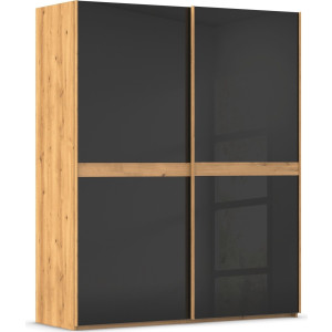 rauch Schuifdeurkast Kledingkast kast garderobe slaapkamerkast SCALE-LINE edel uiterlijk met buikband in corpuskleur met glasfront made in germany