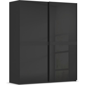 rauch Schuifdeurkast Kledingkast kast garderobe slaapkamerkast SCALE-LINE edel uiterlijk met buikband in corpuskleur met glasfront made in germany